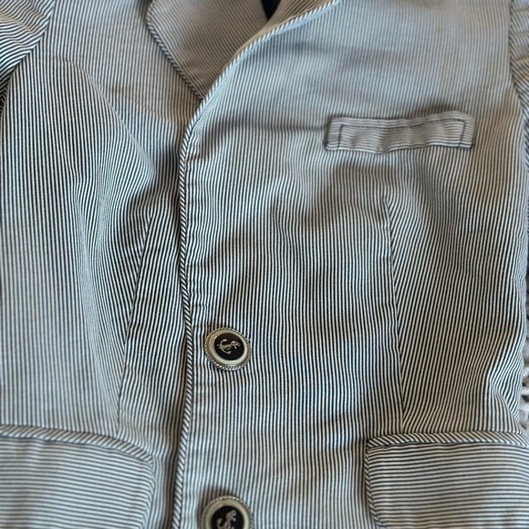 Mango Navy Women's Tailored Blazer with Notched Lapels Size 2 - Picture 8 of 8